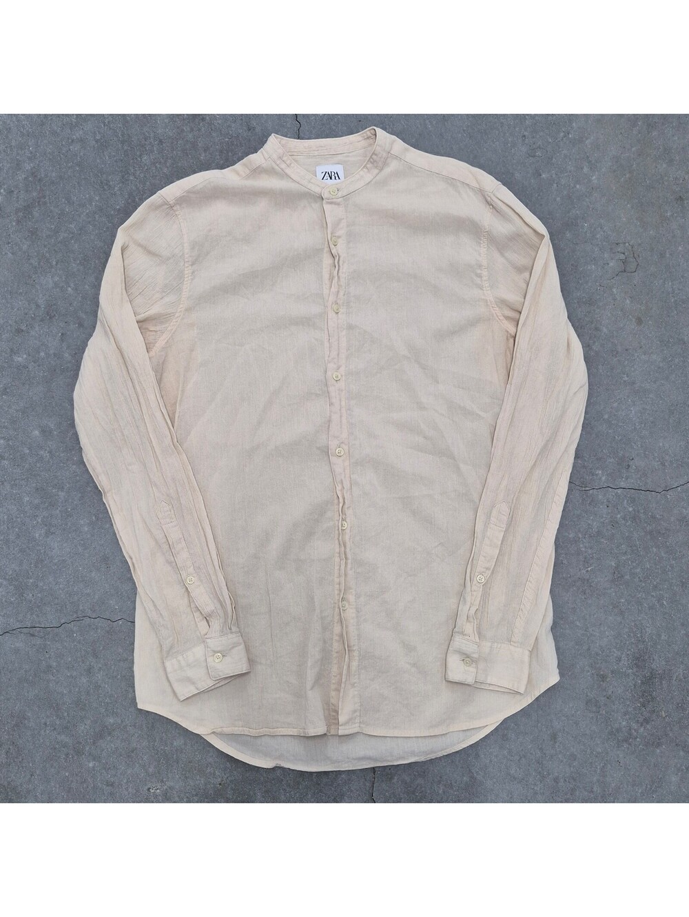 Zara Linen Long Sleeve Shirt